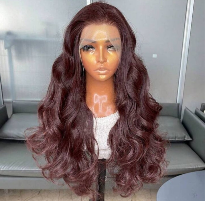 Long Body Wave Glueless Kanekalon Wig(human blend)
